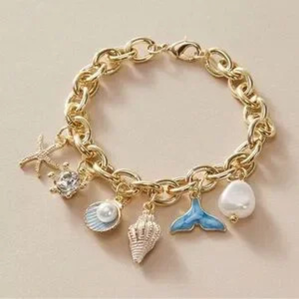 Charm Bracelet Conch starfish Shell Bracelet